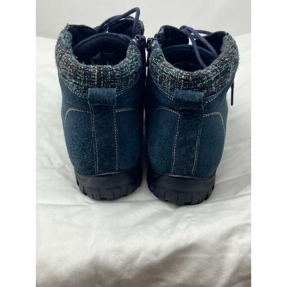 Propet Women’s Size 8 Blue Delaney Suede Ankle Booties Zip Up Comfort Shoes - Picture 7 of 11